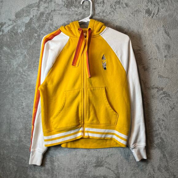 Disney Cruise Line Zip Up Hoodie Yellow White Minnie Mouse Ice Cream Medium - Picture 1 of 8